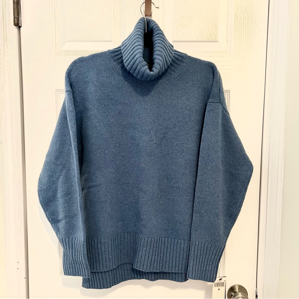 Polo Ralph Lauren Turtleneck Sweater with Slit Side Detail, Royal Blue, M